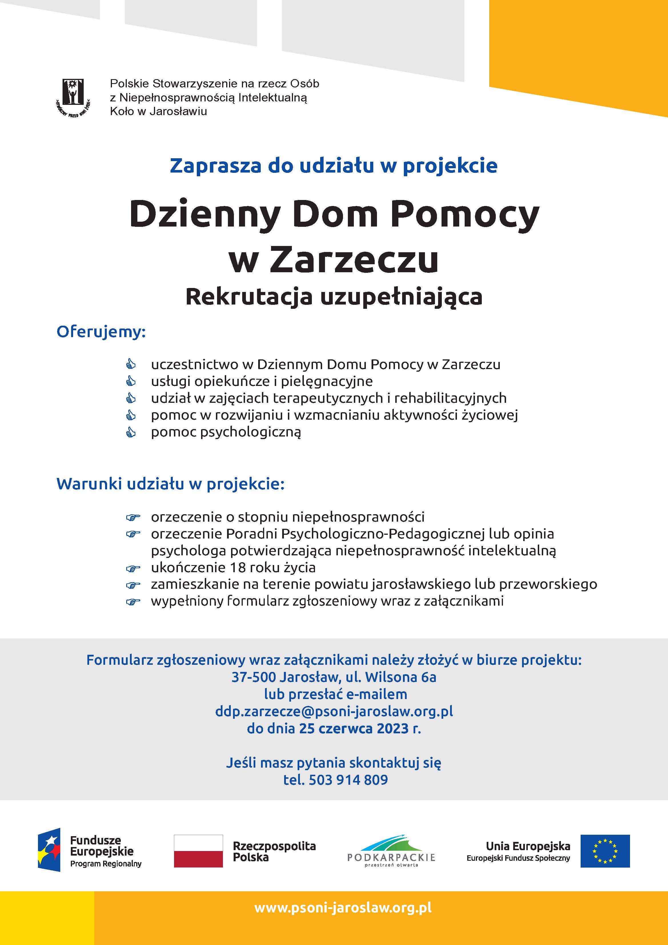 DDP Zarzecze Rekrutacja 2023 Plakat A3